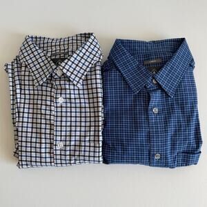 Bluffworks Mens Dress Shirt Bundle Lot Size M Slim Fit Casual Button Long Sleeve